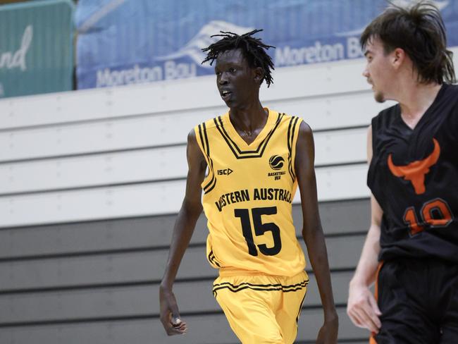 Jongkuch Mach at the U18 basketball nationals. Pic: Lauren Breen/BWA