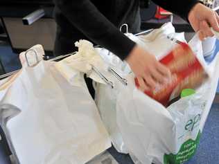 Plastic shopping bag being packed with groceries. Photo: Brett Wortman / Sunshine Coast Daily. Picture: Brett Wortman