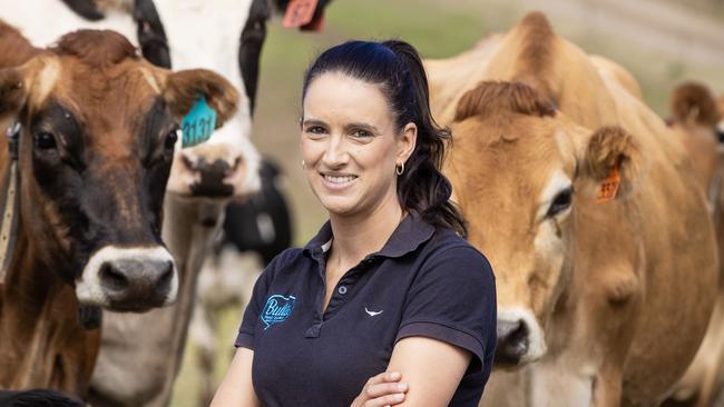 DAIRY:  Steph Goode from Poowong NorthGippsland farmer Steph Goode was recently awarded the Emerging Master Breeders award by Jersey Australia.