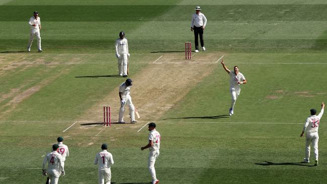 Scott Boland celebrates dismissing Virat Kohli on Saturday in what was almost certainly Kohli’s last innings in Australia. Picture: Getty Images