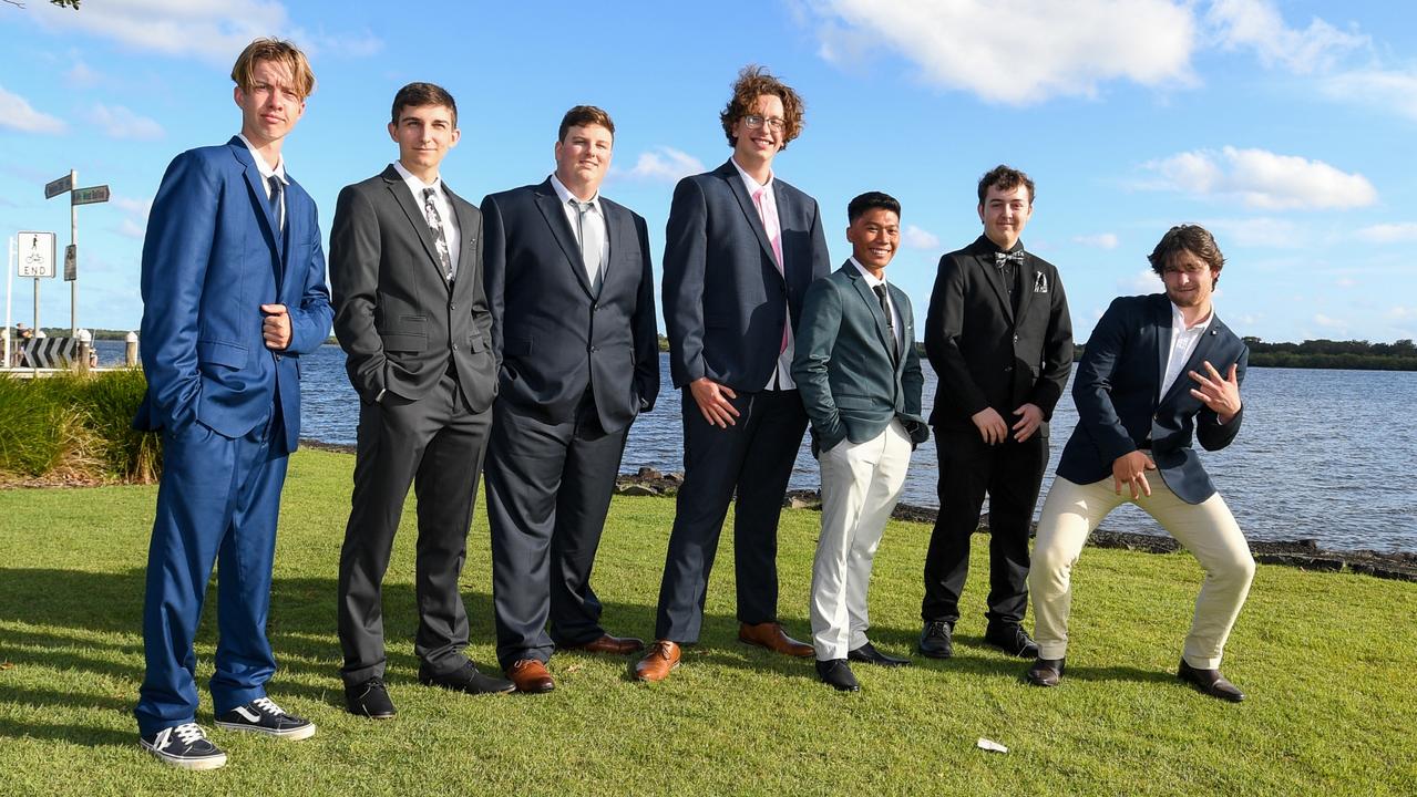 Alstonville High School Year 12 Formal: Lex Rocaldo, Ethan Smith, Jacob Morpeth, Molokai Hunt, Romyk Bowden, Jonathan Earley, and Aaron Kean. Picture: Cath Piltz