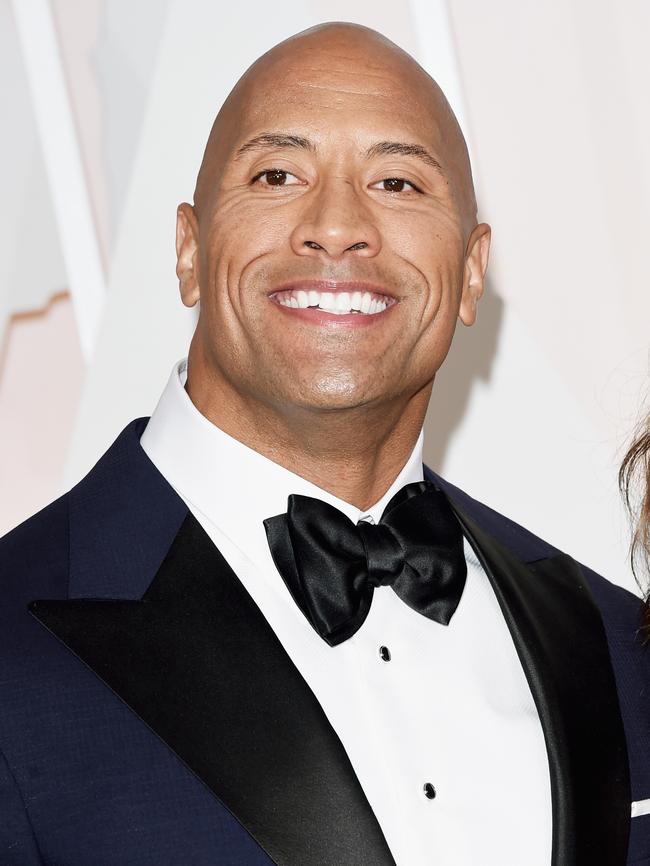Navy and black ... wrestler turned actor Dwayne Johnson. Picture: Getty Images