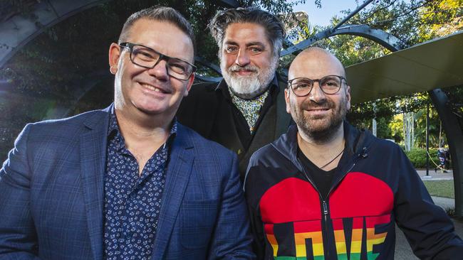 George Calombaris tips a TV return for himself and his fellow Masterchef judges Gary Mehigan and Matt Preston. Picture: Lachie Millard