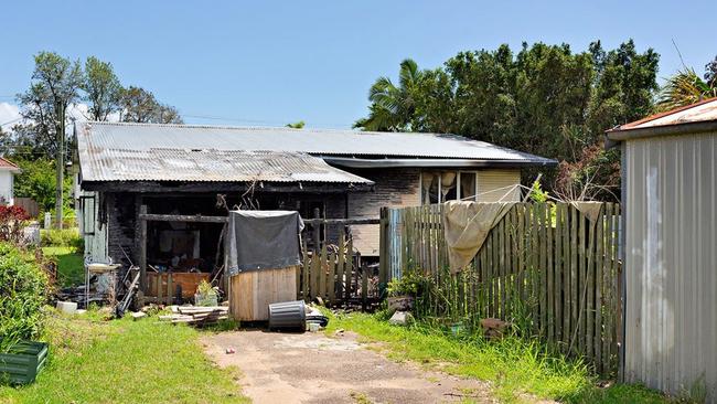 The back of the house sustained extensive fire damage late last year.