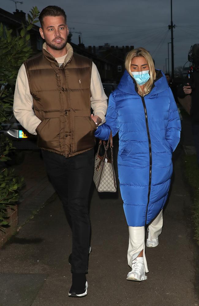 : Katie Price and Carl Woods departing Crawley Magistrates Court after Katie Price's sentencing on December 15, 2021. Picture: Neil P. Mockford/GC Images