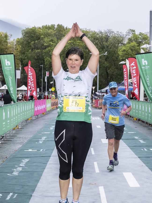 HOBART AIRPORT MARATHON 2024 Jennifer Shaw. Picture: Caroline Tan