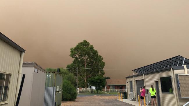 Dust filled the sky at Birchip. Picture: Jemma Pearl