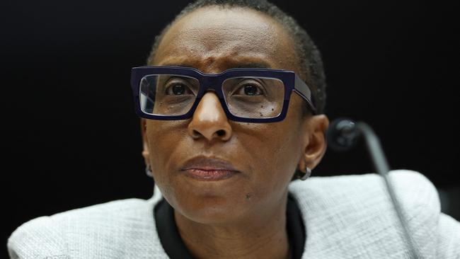 Claudine Gay, president of Harvard University, testifies before a House committee in Washington. Picture: Getty Images