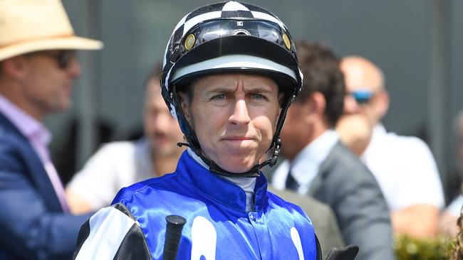 Victorian Jockeys' Association president Damian Lane has drawn the ire of Australian Trainers' Association boss Stephen Bell for recent public comments on jumpout fees for jockeys. Picture: Racing Photos.