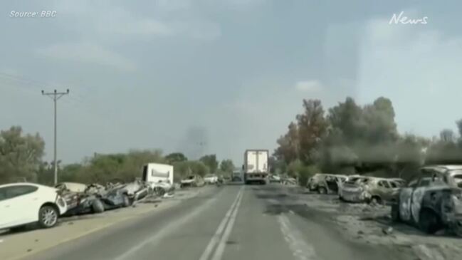 Eerie video of destroyed cars outside Israel festival