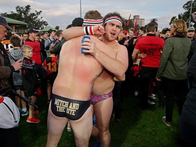 Shoremen fans donned their finest as the grand final party began.