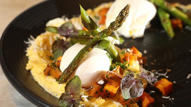 Polenta and Eggs at Providore. Picture Glenn Hampson