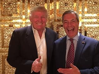 Supplied Donald Trump and Nigel Farage