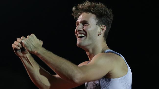 Kurtis Marschall celebrates clearing 5.80m in Perth in February