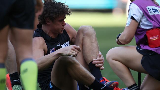 Charlie Curnow is one of 17 players on Carlton’s injury list. Picture: Daniel Pockett/Getty Images