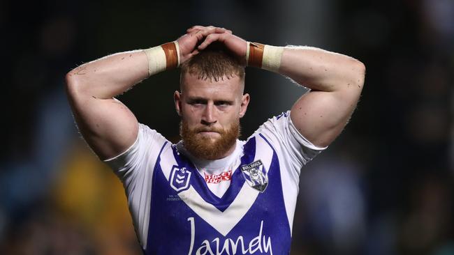 The Bulldogs are also expected to welcome back star prop Luke Thompson after nearly two months on the sideline as he battled concussion symptoms. Picture: Getty Images.