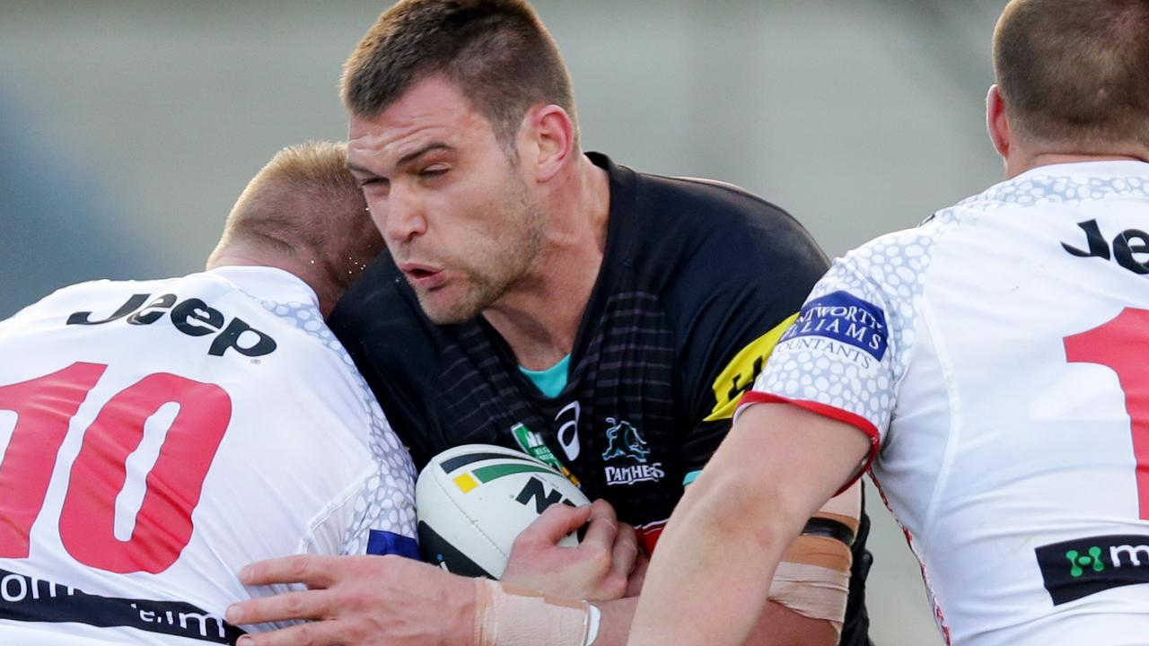 Tim Grant in action for the Panthers against St George Illawarra.