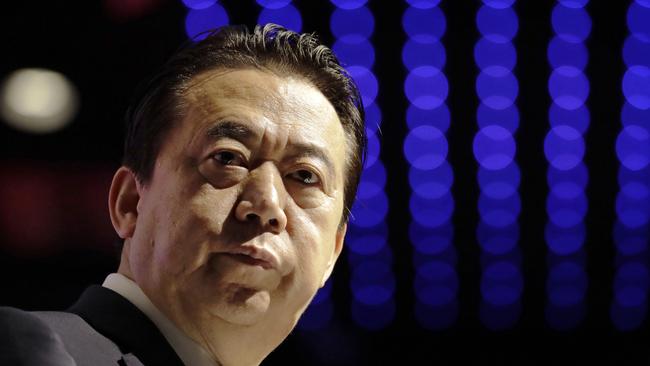 Interpol president Meng Hongwei disappeared after travelling to China. Picture: AP.