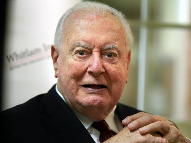 Former Prime Minister Gough Whitlam at the Female Orphan School at University of Western Sydney in Rydalmere to meet winners of the fourth annual What Matters? .