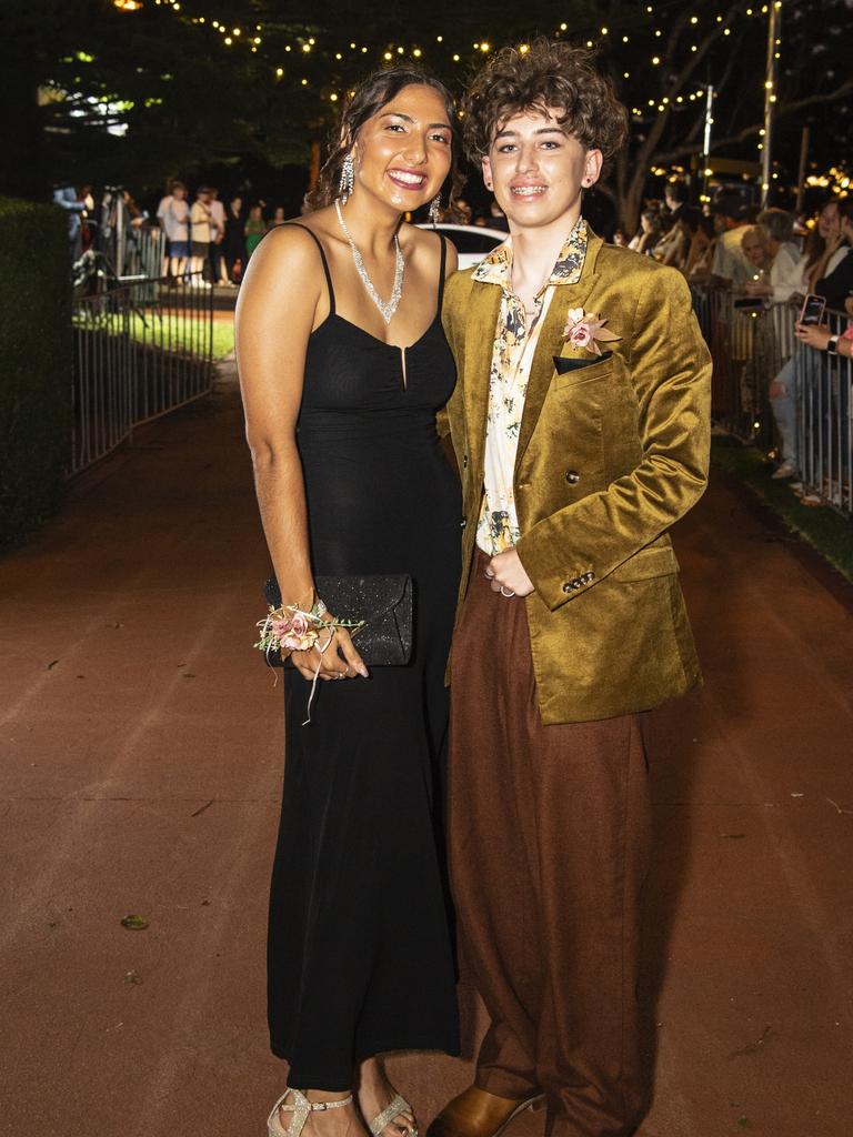 Jie Stewart and partner Alex Sharp at St Mary's College formal at Picnic Point, Friday, March 24, 2023. Picture: Kevin Farmer