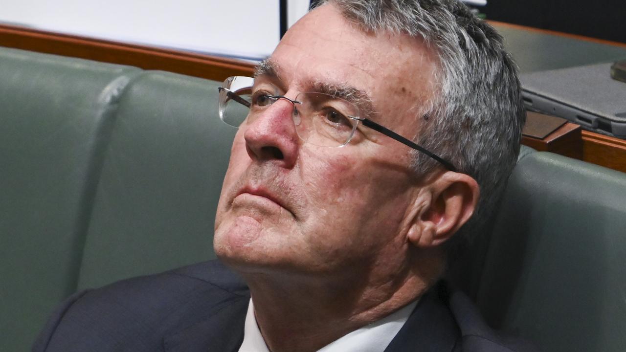 Attorney-General Mark Dreyfus says digitally created and altered sexually explicit material that is shared without consent is a damaging and deeply distressing form of abuse. Picture: NewsWire / Martin Ollman