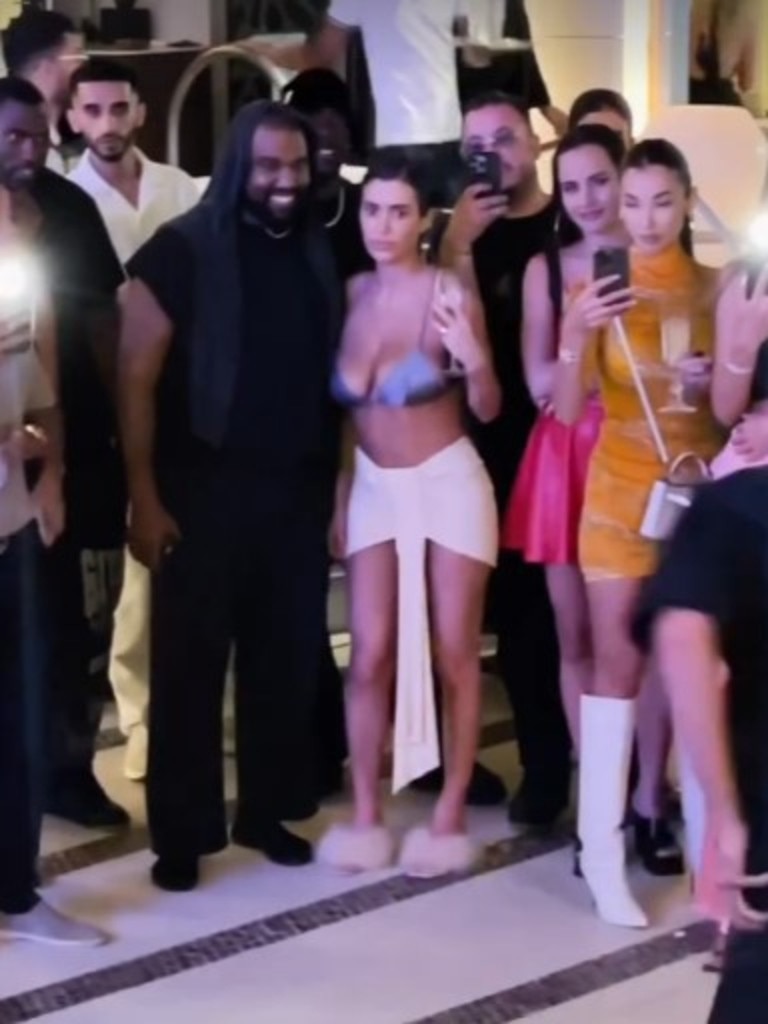 Kanye and Australian wife Bianca Censori partied at Cloud 22 with Chris Brown in late 2023. Picture: Instagram/cloud22dubai