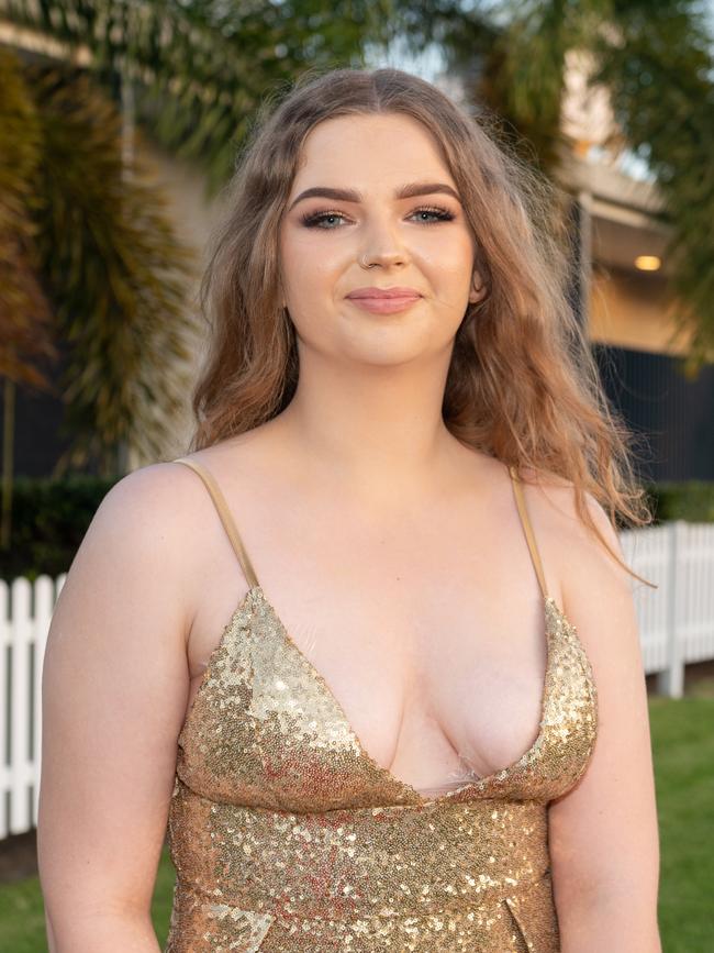 Zekinthia Schmidt at Mackay State High School formal 2022.Picture: Michaela Harlow