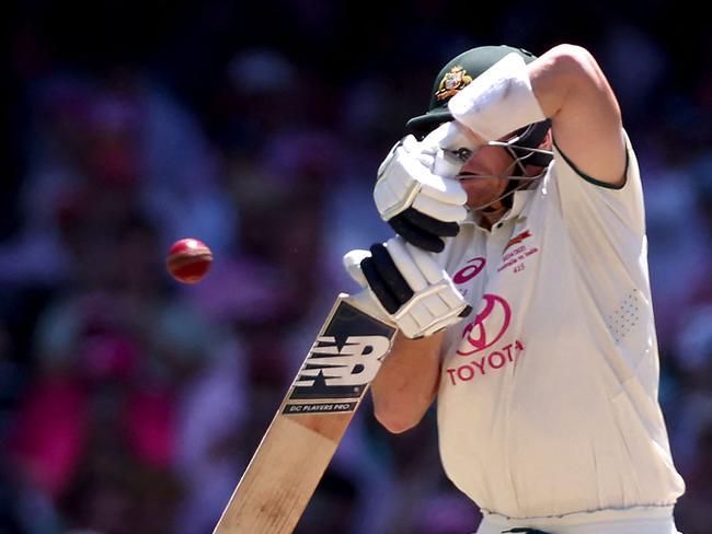 Australiaâs Steve Smith hits a delivery from Indiaâs Prasidh Krishna and is caught out during day three of the fifth cricket Test match between Australia and India at The SCG in Sydney on January 5, 2025. (Photo by DAVID GRAY / AFP) / -- IMAGE RESTRICTED TO EDITORIAL USE - STRICTLY NO COMMERCIAL USE --