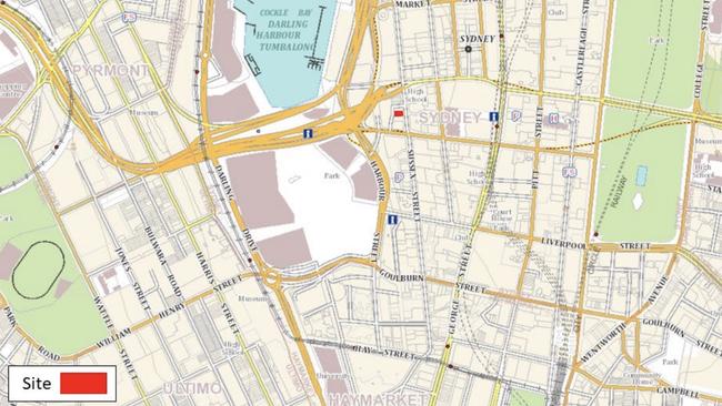 The development is planned for 269-271 Sussex Street, Sydney. Picture: Supplied