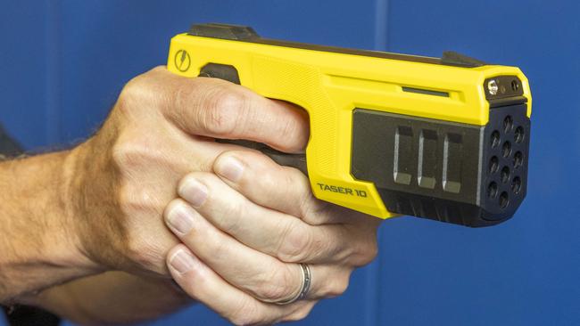 Ahli Jeffrey Barba sentenced in Townsville Magistrates Court after being tasered on the bonnet of a police vehicle Picture: Richard Walker