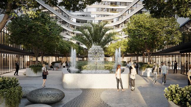 An artist’s impression of a proposed plaza at the East End development in Ringwood, which is yet to commence after being announced back in 2019.