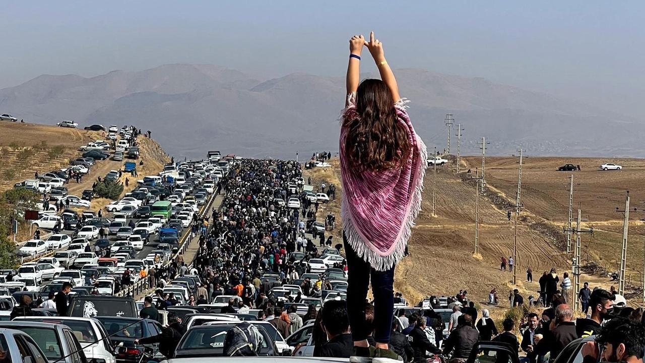 Iran launched a bloody crackdown on women-led protests in 2022. Picture: UGC/AFP