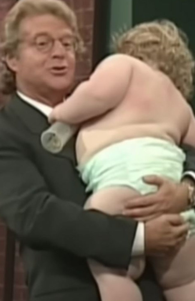 Jerry Springer with the child. Picture: Jerry Springer