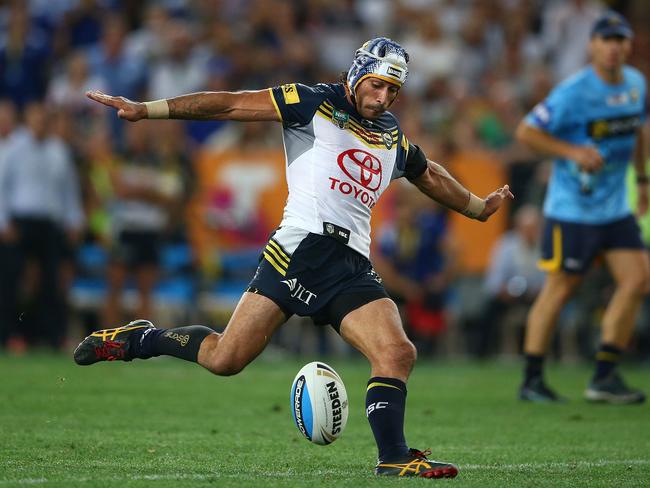 Johnathan Thurston, as he says, doesn’t miss twice. Picture: Mark Kolbe/Getty Images