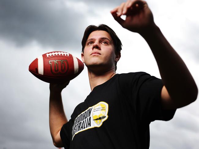 Flag football is one of a group of new sports for the 2028 Olympics, Sydney Roosters NRL junior Cayden Close is a member of the Australian team. Picture: Mark Evans/Getty Images for the AOC