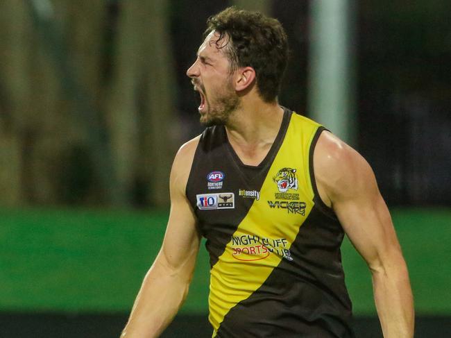 John Butcher was among the Nightcliff quartet charged following the NTFL match Picture: Glenn Campbell