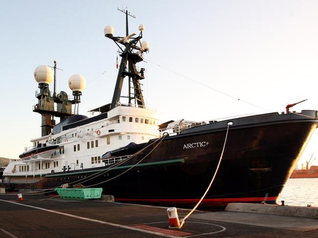 The Arctic P owned by billionaire James Packer is bigger than Symonds’ Zaandam. Picture: Supplied