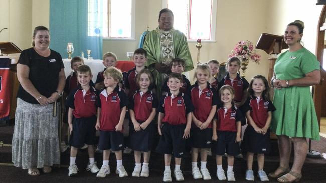 Prep students at St Patricks School, Allora.