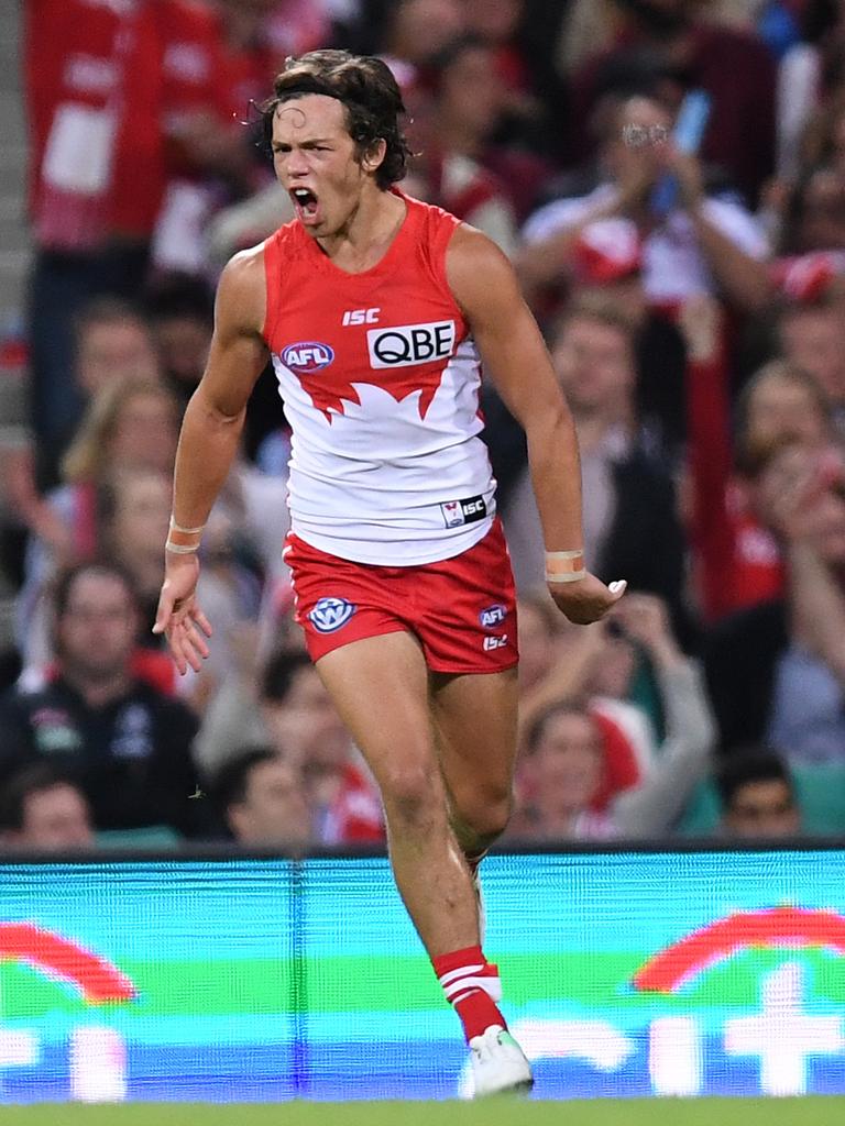 The Swans young gun played nine games in his debut season. Picture: Dean Lewins