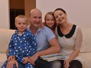 Sami and Reeta Somerville with their children Daniel, 5 and Eden, 7. Picture: john mccutcheon