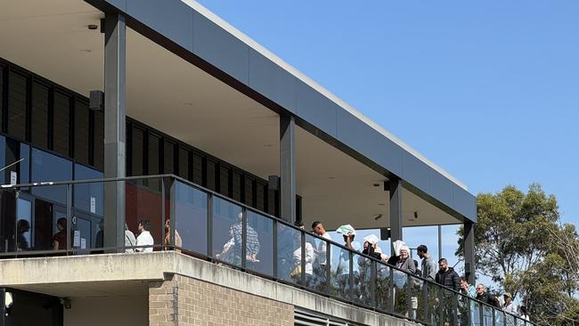 Residents lined up at Carnes Hill Library on local government election day to vote in the Liverpool City election. Picture: Amaani Siddeek