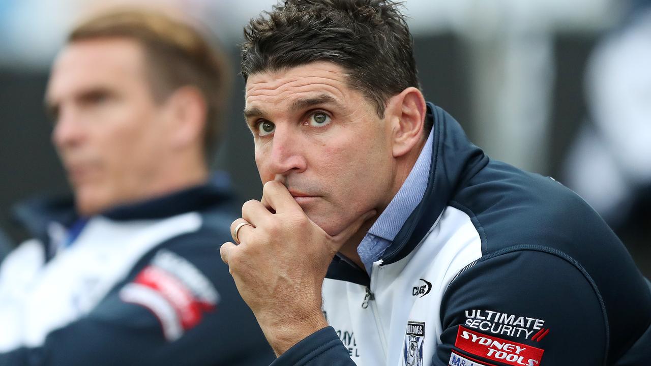 Canterbury coach Trent Barrett and his Bulldogs face a tough start to the season. NRL Imagery
