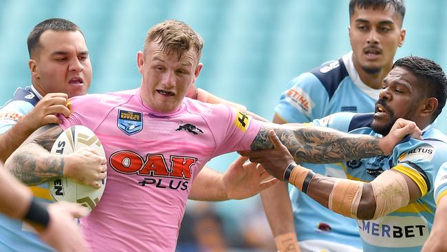 J'Maine Hopgood in action for Penrith Panthers. Picture: NRL Photos