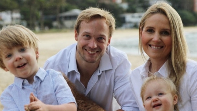 Dr Natalie Slade and Dr Andrew Slade and their two children. Picture: supplied