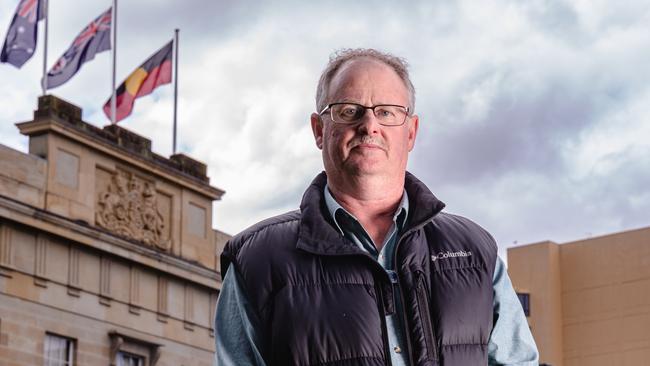 West Coast Mayor, Shane Pitt visited Parliament House, calling for government help to boost the economy in the region.Picture: Linda Higginson