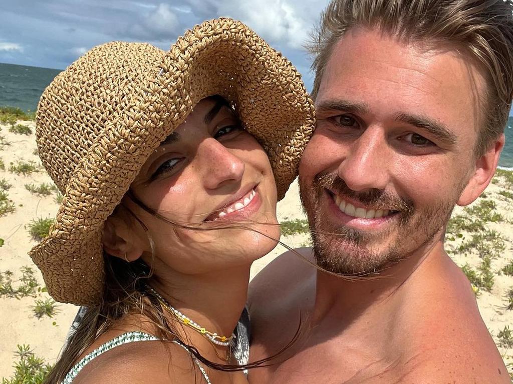 Jade cancelled her Hunter Valley honeymoon with fiance Lachie Brycki, after postponing her wedding due to Covid. Picture: Instagram/jadetunchy