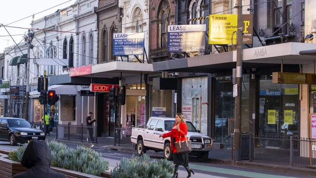 Many vacant shopfronts on Chapel St are up for lease. Picture: Wayne Taylor