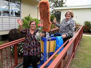 MUCH LOVED: Lauraine Moller has retired after  28 years of cleaning at the Bundaberg Special School. With Lauraine is business manager Lynda Cremer. Picture: Mike Knott BUN160819LAU1