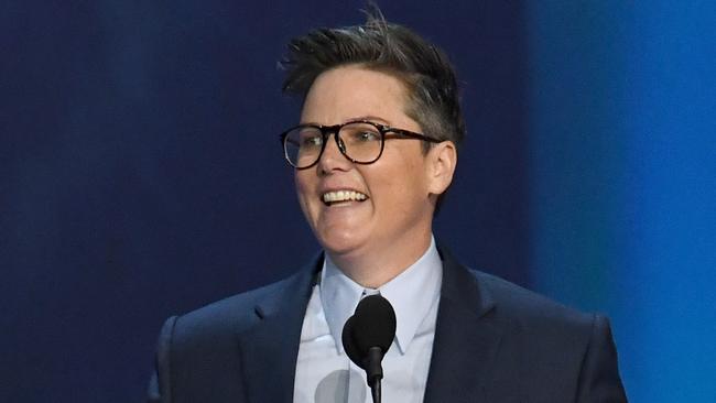 LOS ANGELES, CA - SEPTEMBER 17:  Hannah Gadsby speaks onstage during the 70th Emmy Awards at Microsoft Theater on September 17, 2018 in Los Angeles, California.  (Photo by Kevin Winter/Getty Images)