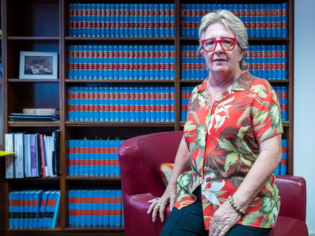 NT Supreme Court judge Judith Kelly in her office. Picture: Amos Aikman